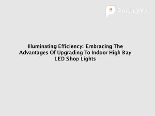 Illuminating Efficiency: Embracing The Advantages Of Upgrading To Indoor High Bay LED Shop Lights			