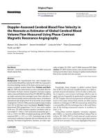 Doppler-Assessed Cerebral Blood Flow Velocity in the Neonate as Estimator of Global Cerebral Blood Volume Flow Measured Using.pdf